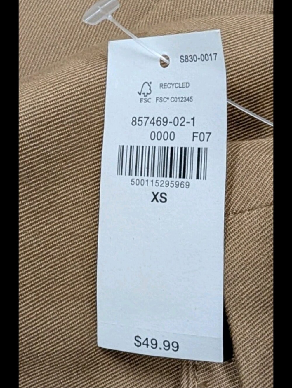 NWT Old Navy Taylor Straight Trousers XS Cargo Pleated Granola Neutral #1111 - Picture 3 of 13